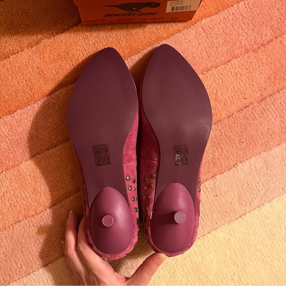 Magenta Suede Kitten Heels by Rocket Dog - Picture 5 of 6